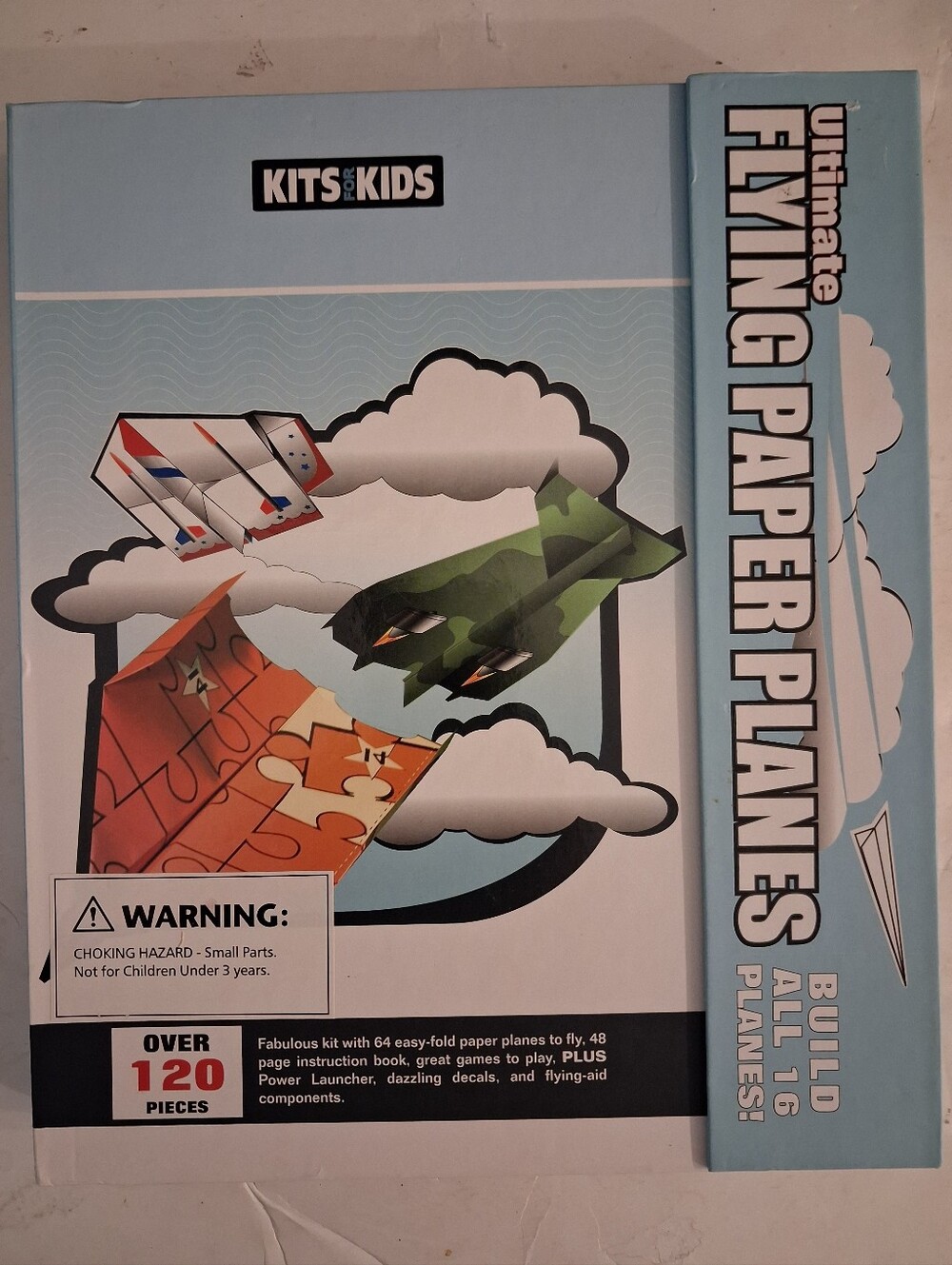 KITS FOR KIDS - ULTIMATE Flying Paper Planes 64 Easy Fold Airplanes Crafts Spice